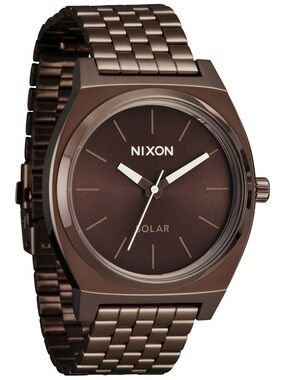 Nixon Chocolate Stainless Steel Solar Watch